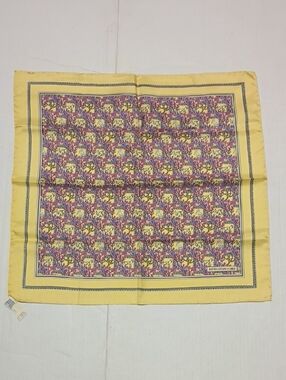 ❤️NWT BARRY KIESELSTEIN-CORD  Animal Theme Silk Pocket Square Scarf